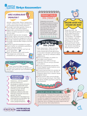 8.Sınıf TÜRKÇE İlk Çeyrek Fasikül 